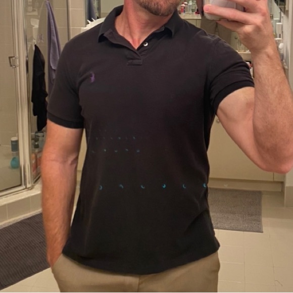 Ralph Lauren Black Custom Fit Polo shirt, Flawless, size Large, EUC, modern look - Picture 12 of 15